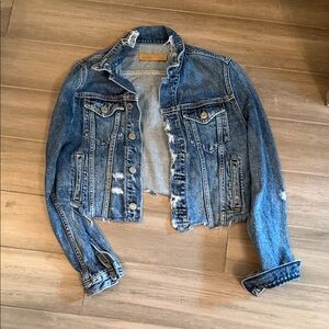 GRLFRND Blue Distressed Jean Jacket